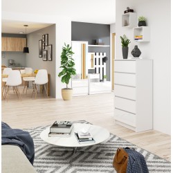 KOMODA K60 5SZ CLP BIAŁY POŁYSK