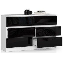 KOMODA K120 6SZ CLP CZARNY POŁYSK