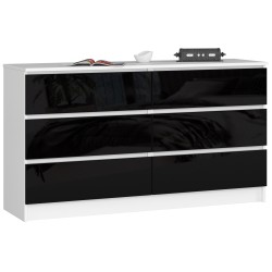 KOMODA K140 6SZ CLP CZARNY POŁYSK