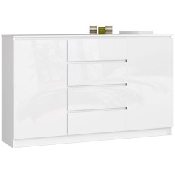 KOMODA K160 2D 4SZ CLP BIAŁY POŁYSK