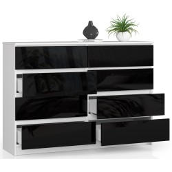 KOMODA K140 8SZ CLP CZARNY POŁYSK