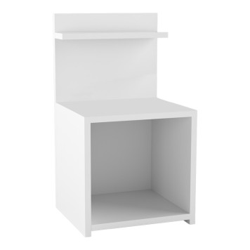 Table de chevet bois blanche 35x32x63 cm
