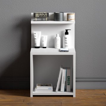 Table de chevet bois blanche 35x32x63 cm
