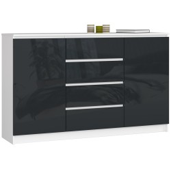 KOMODA K160 2D 4SZ CLP GRAFIT POŁYSK