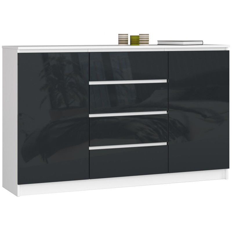KOMODA K160 2D 4SZ CLP GRAFIT POŁYSK