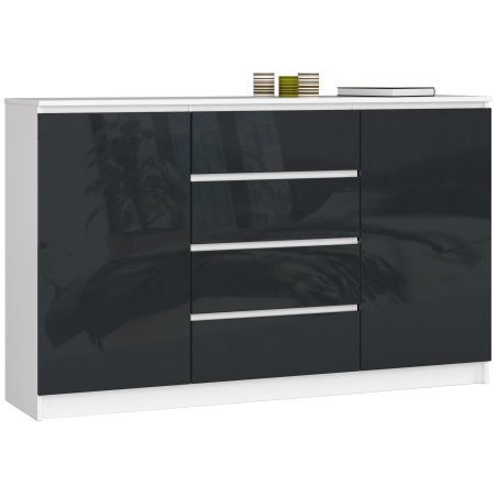 KOMODA K160 2D 4SZ CLP GRAFIT POŁYSK
