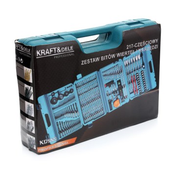 Wiertła, bity, nasadki Zestaw 217 el. KD990