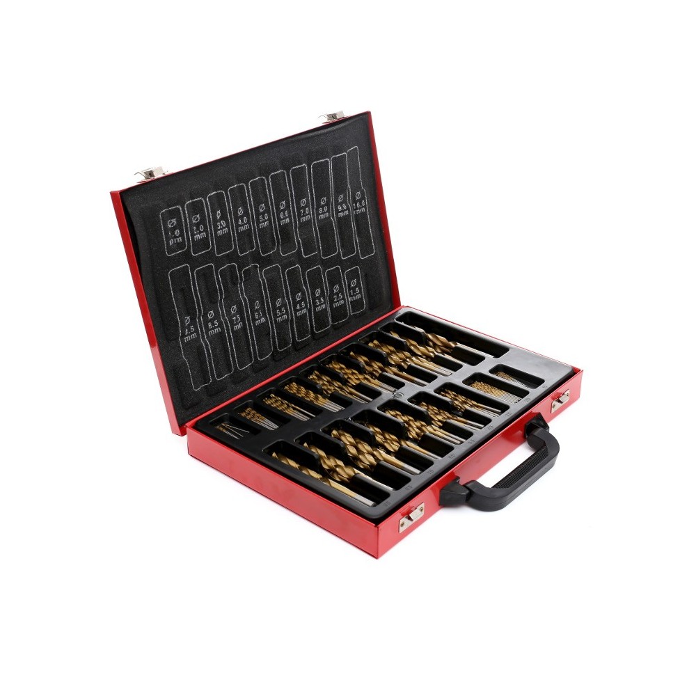 Wiertła tytanowe HSS do metalu 170 szt. KD991