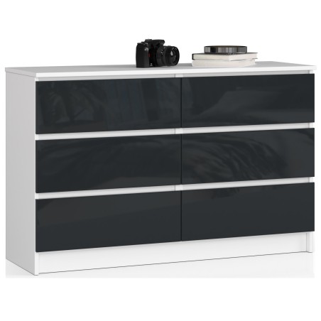 KOMODA K120 6SZ CLP GRAFIT POŁYSK