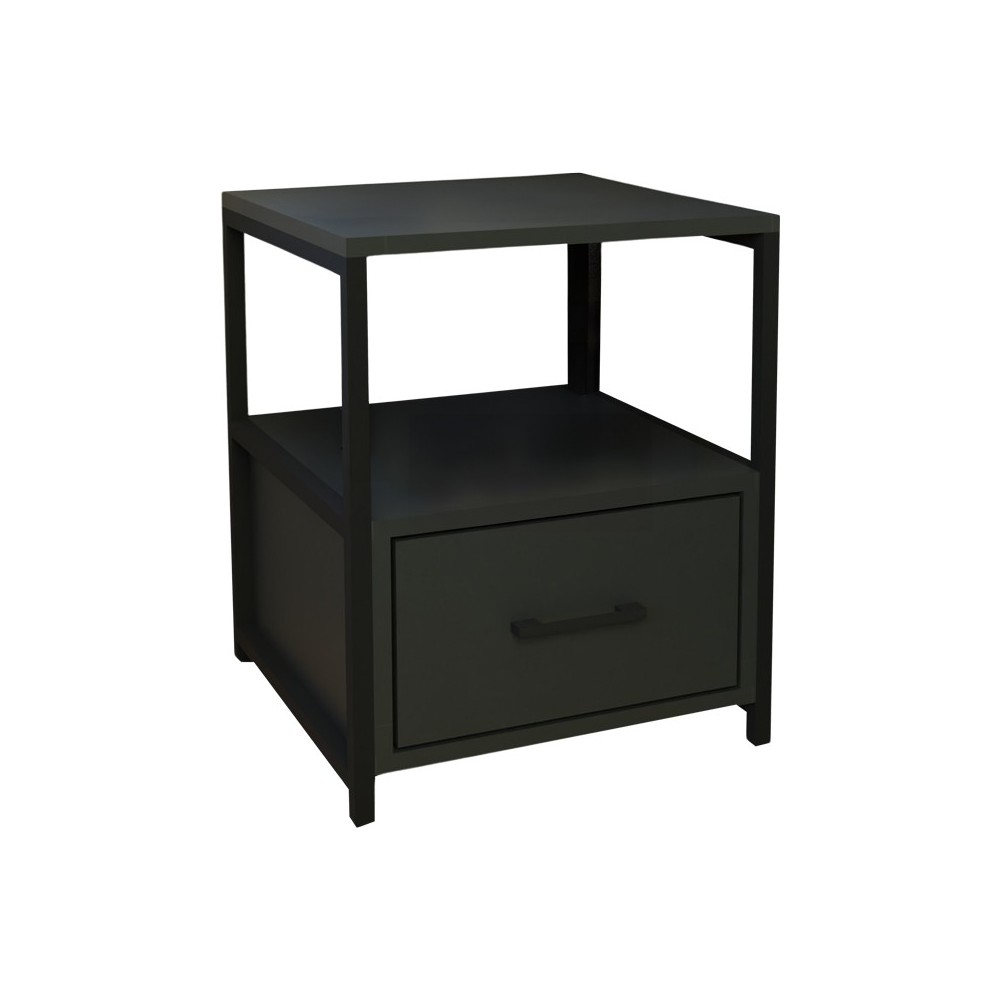 Table de chevet en métal noir anthracite 45x45x57 cm
Table de chevet en métal noir anthracite 45x45x57 cm