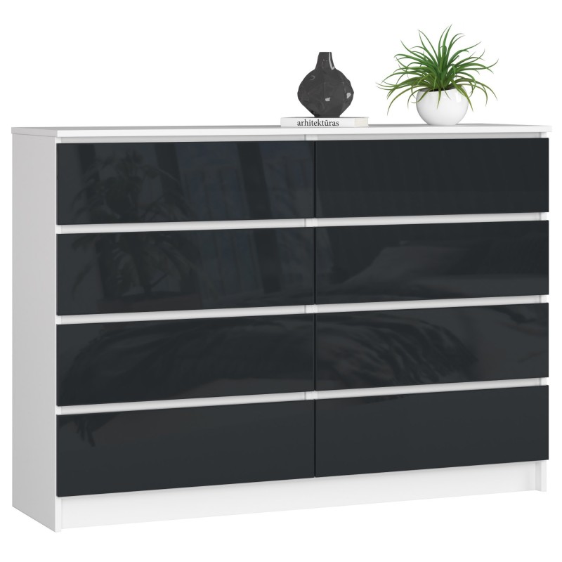 KOMODA K140 8SZ CLP GRAFIT POŁYSK KOMODA K140 8SZ CLP GRAFIT POŁYSK