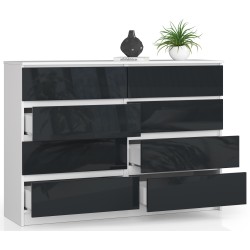 KOMODA K140 8SZ CLP GRAFIT POŁYSK