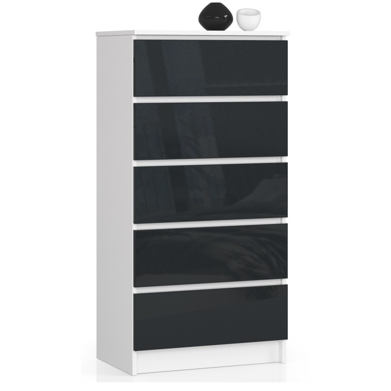 KOMODA K60 5SZ CLP GRAFIT POŁYSK KOMODA K60 5SZ CLP GRAFIT POŁYSK