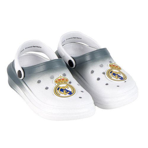 Real Madrid Coat of Arms White kids' clogs, slippers 30/31