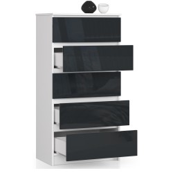 KOMODA K60 5SZ CLP GRAFIT POŁYSK
