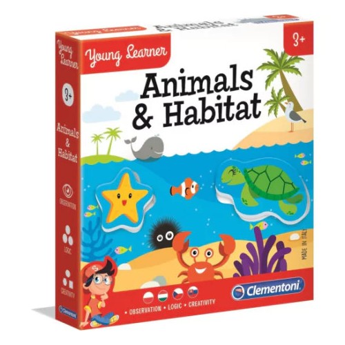 Animals Young&Learner Animals and Their Habitats Educational Game Clementoni