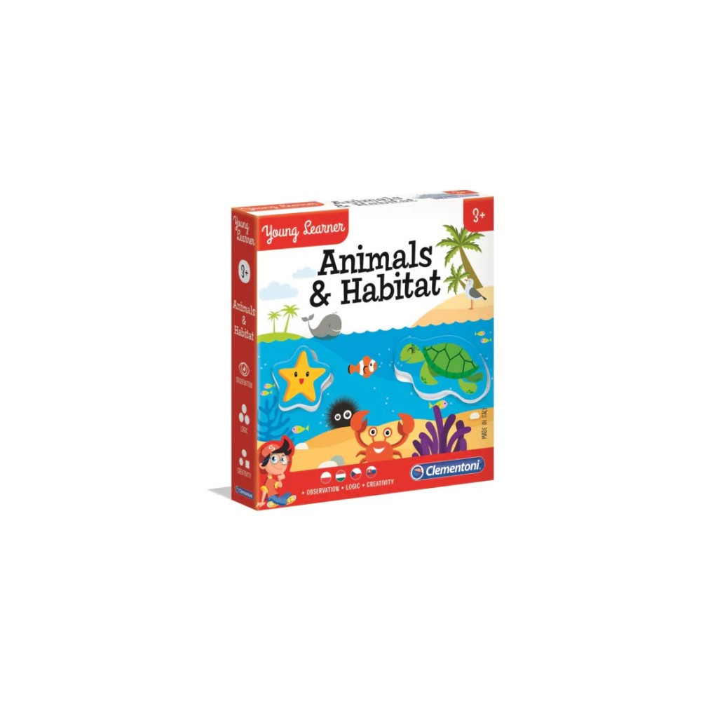 Animals Young&Learner Animals and Their Habitats Educational Game Clementoni