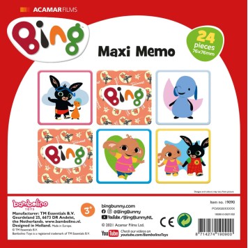 Bing Here I Go memory game with 24 pieces