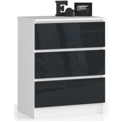 KOMODA K60 3SZ CLP GRAFIT POŁYSK