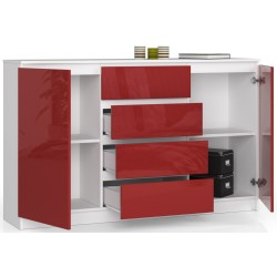 KOMODA K160 2D 4SZ CLP CZERWONY POŁYSK