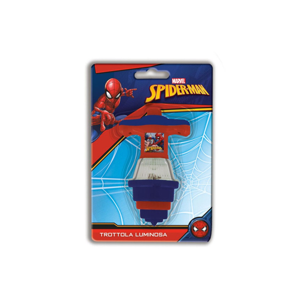 Spiderman City illuminated spinning top