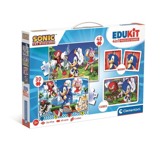 Sonic the Hedgehog Characters 4 in 1 Game Collection Clementoni