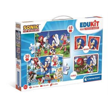 Sonic the Hedgehog Characters 4 in 1 Game Collection Clementoni