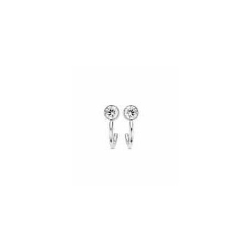 Victoria Silver-colored white stone earrings