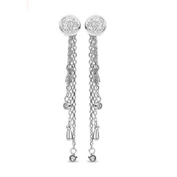 Victoria Silver-colored Earrings with White Stones