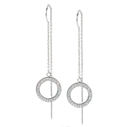 Victoria Silver-colored white stone earrings