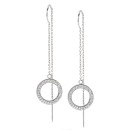 Victoria Silver-colored white stone earrings