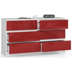 KOMODA K140 6SZ CLP CZERWONY POŁYSK