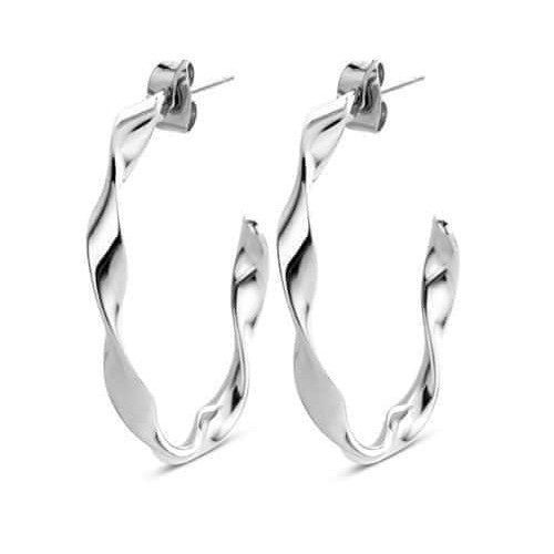 Victoria Silver Hoop Earrings