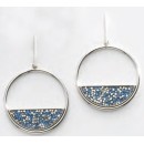Victoria Silver Colored Blue Stone Earrings