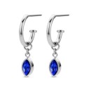 Victoria Silver-colored earrings with blue and white stones