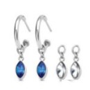 Victoria Silver-colored earrings with blue and white stones