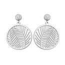 Victoria Silver Leaf Pattern Earrings