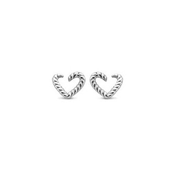 Victoria Silver Heart Earrings