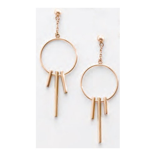 Victoria Rose gold earrings