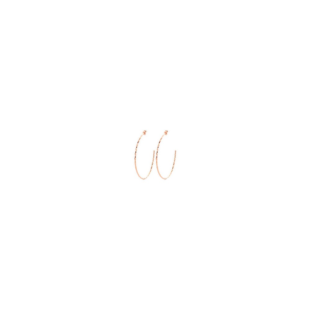 Victoria Rose gold hoop earrings