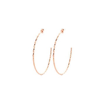 Victoria Rose gold hoop earrings