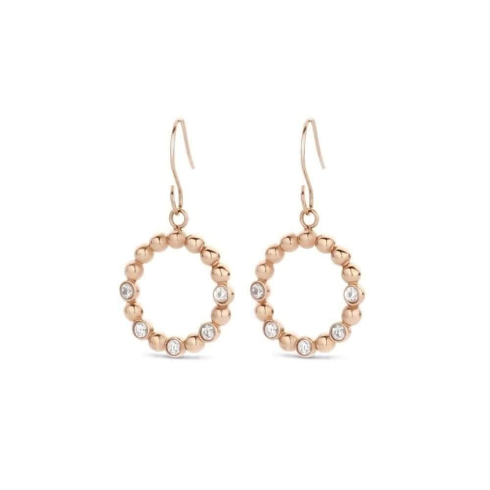 Victoria Rose gold hoop earrings