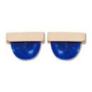 Victoria Rose gold colored blue patterned earrings