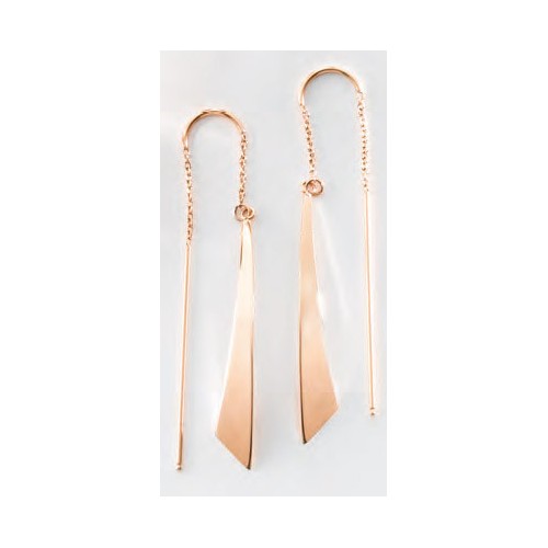 Victoria Rose gold saber earrings