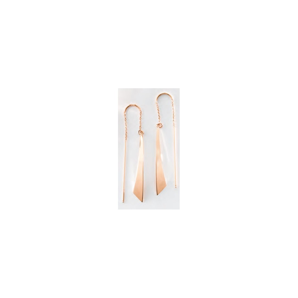 Victoria Rose gold saber earrings