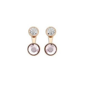 Victoria Rose gold colored earrings with colorful stones