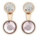 Victoria Rose gold colored earrings with colorful stones