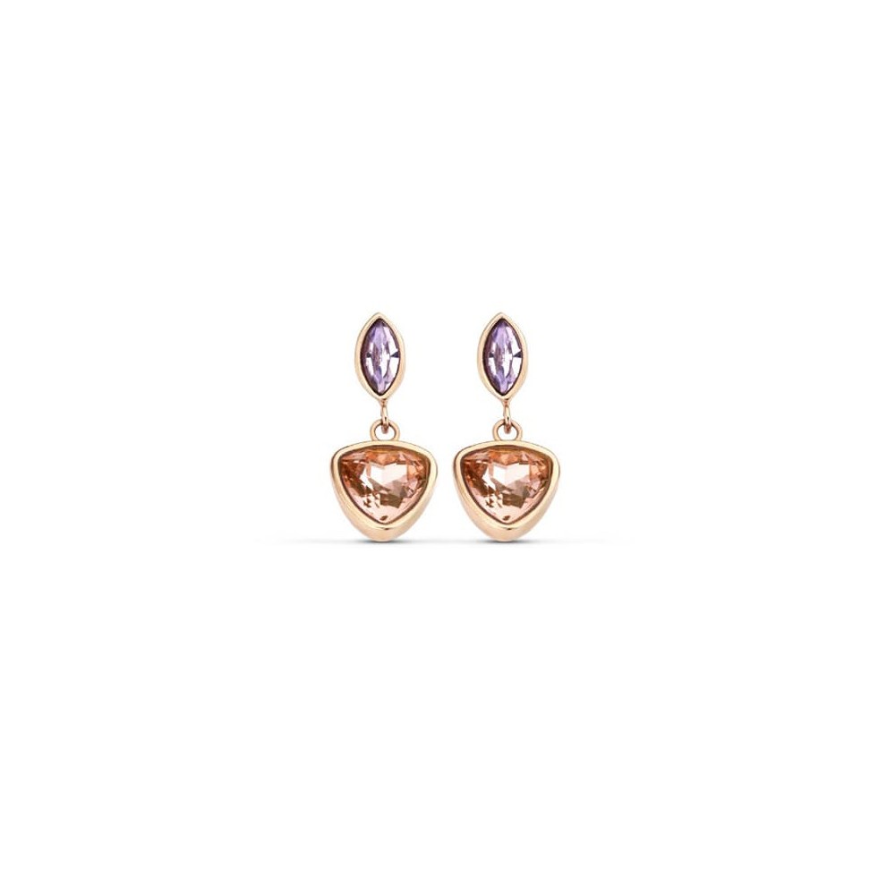Victoria Rose Gold Colored Gemstone Earrings