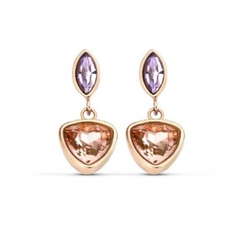 Victoria Rose Gold Colored Gemstone Earrings