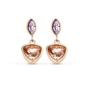 Victoria Rose Gold Colored Gemstone Earrings